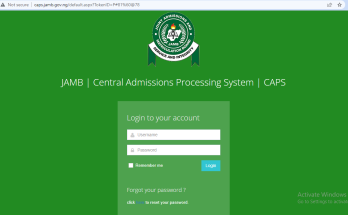 JAMB CAPS efacility (institution)