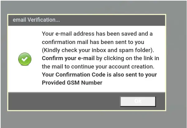 JAMB profile code email verification message sample
