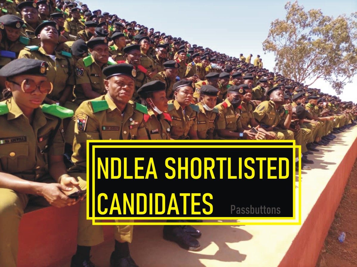 NDLEA Shortlisted Candidates Original Lists 