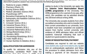 David Umahi Federal University of Health Science Admission Form