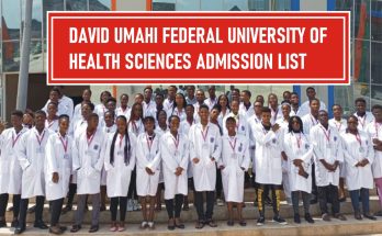 David Umahi Federal University of Health Sciences Admission List